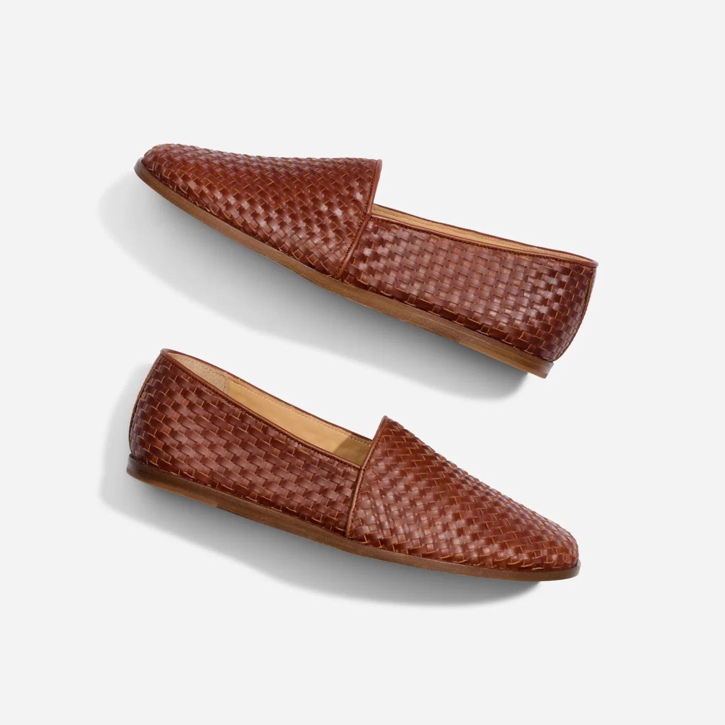 Oxfords & Loafers-Nisolo Alejandro Woven Slip On Woven Brandy