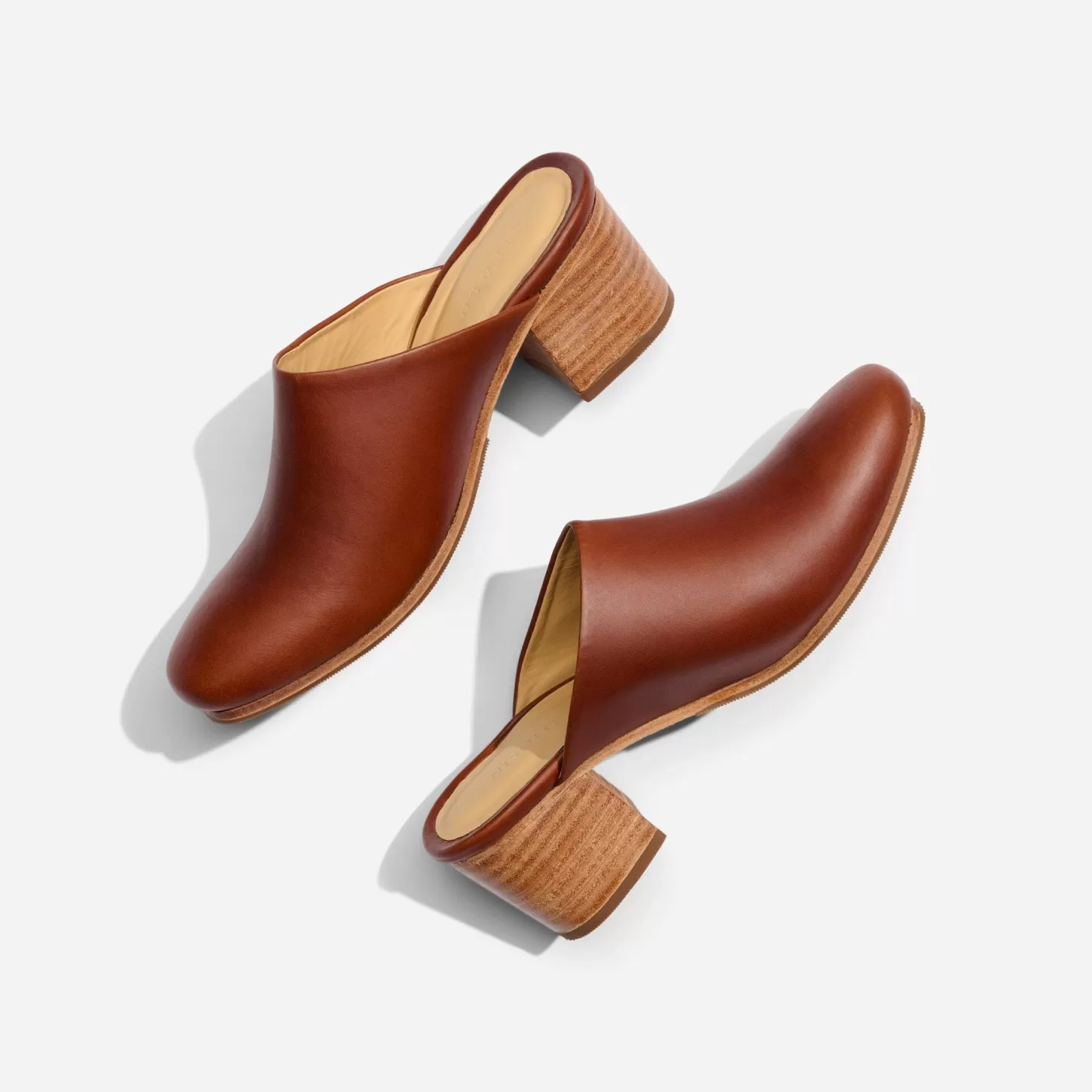 Heels-Nisolo All-Day Heeled Mule Brandy