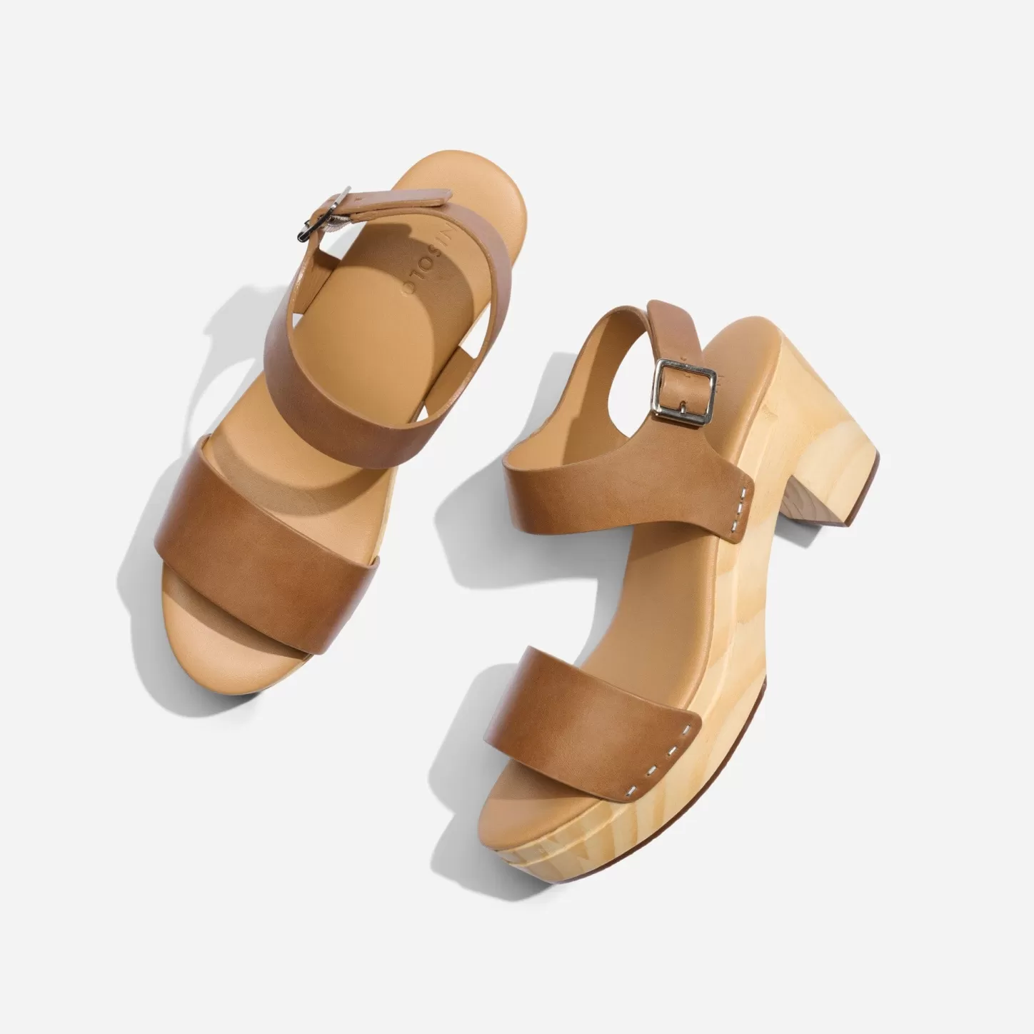 Sandals-Nisolo All-Day Open Toe Clog Almond