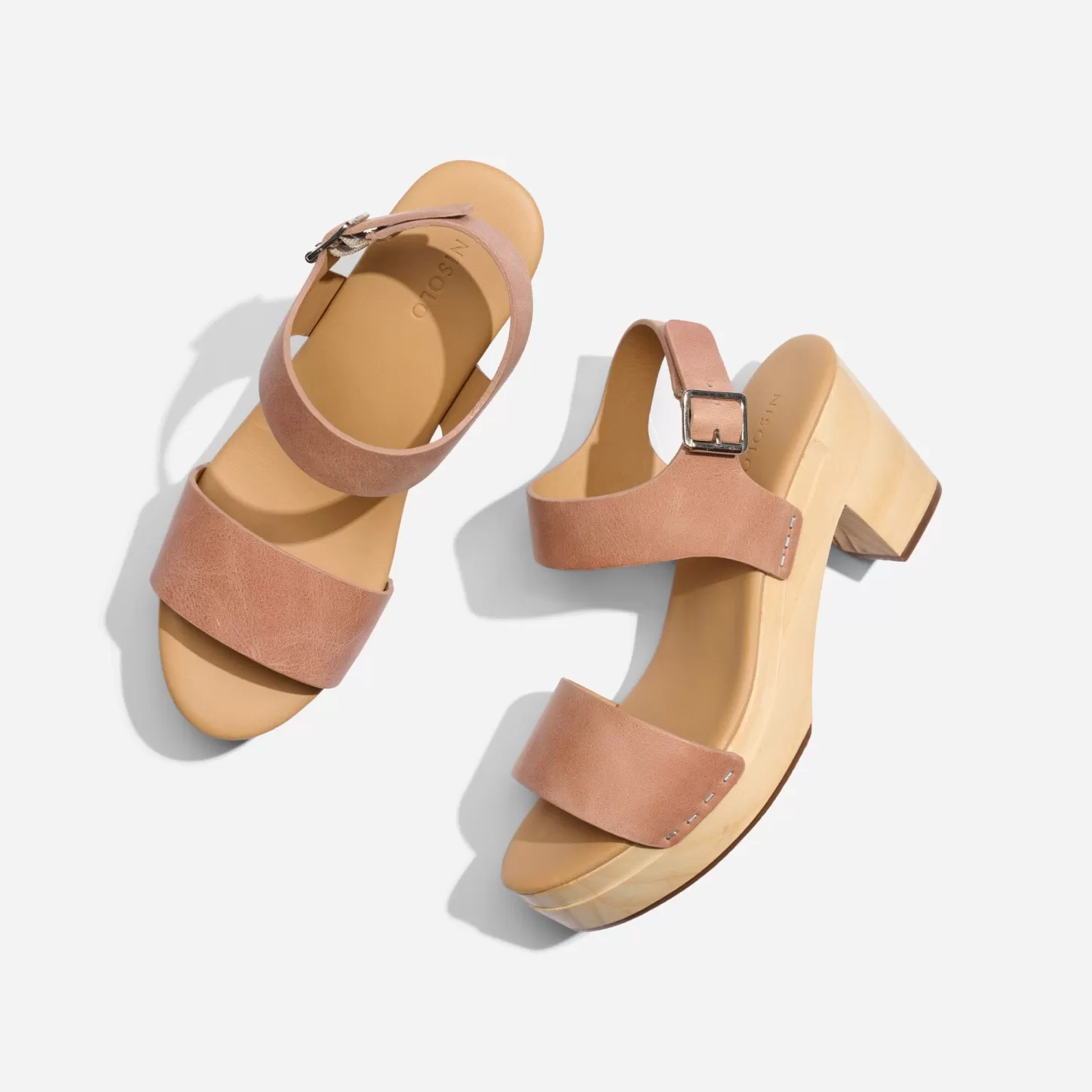 Sandals-Nisolo All-Day Open Toe Clog Desert Rose