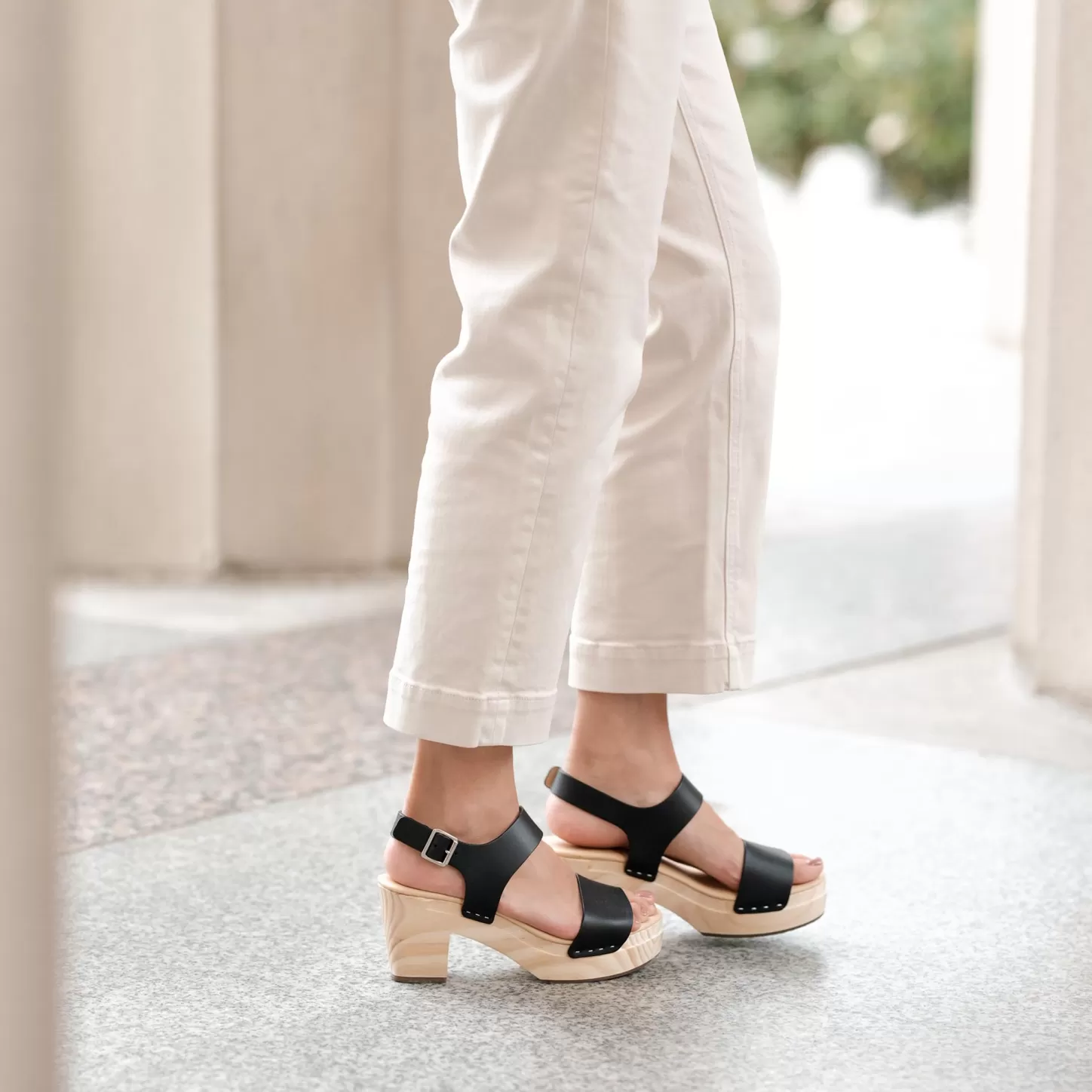 Sandals-Nisolo All-Day Open Toe Clog Black
