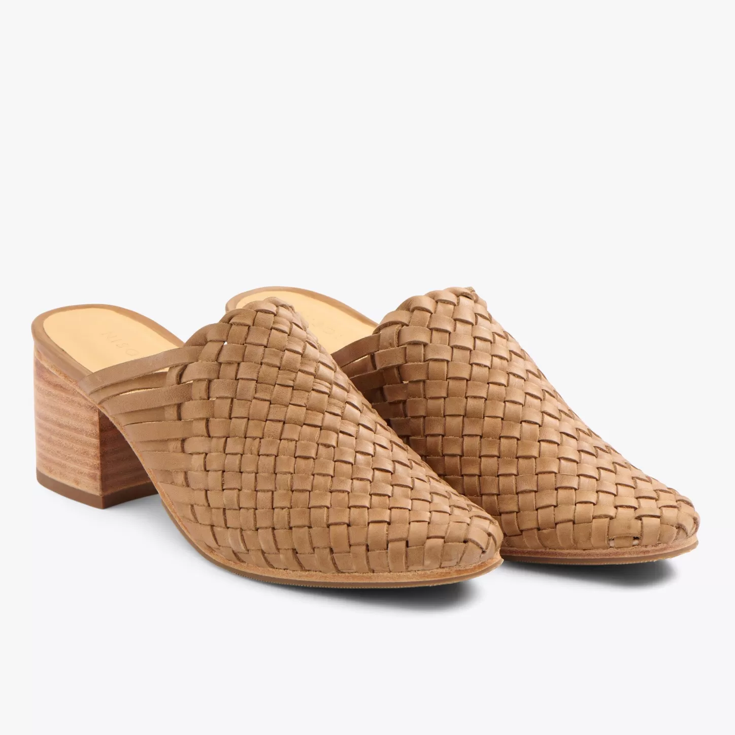 Mules-Nisolo All-Day Woven Heeled Mule Almond