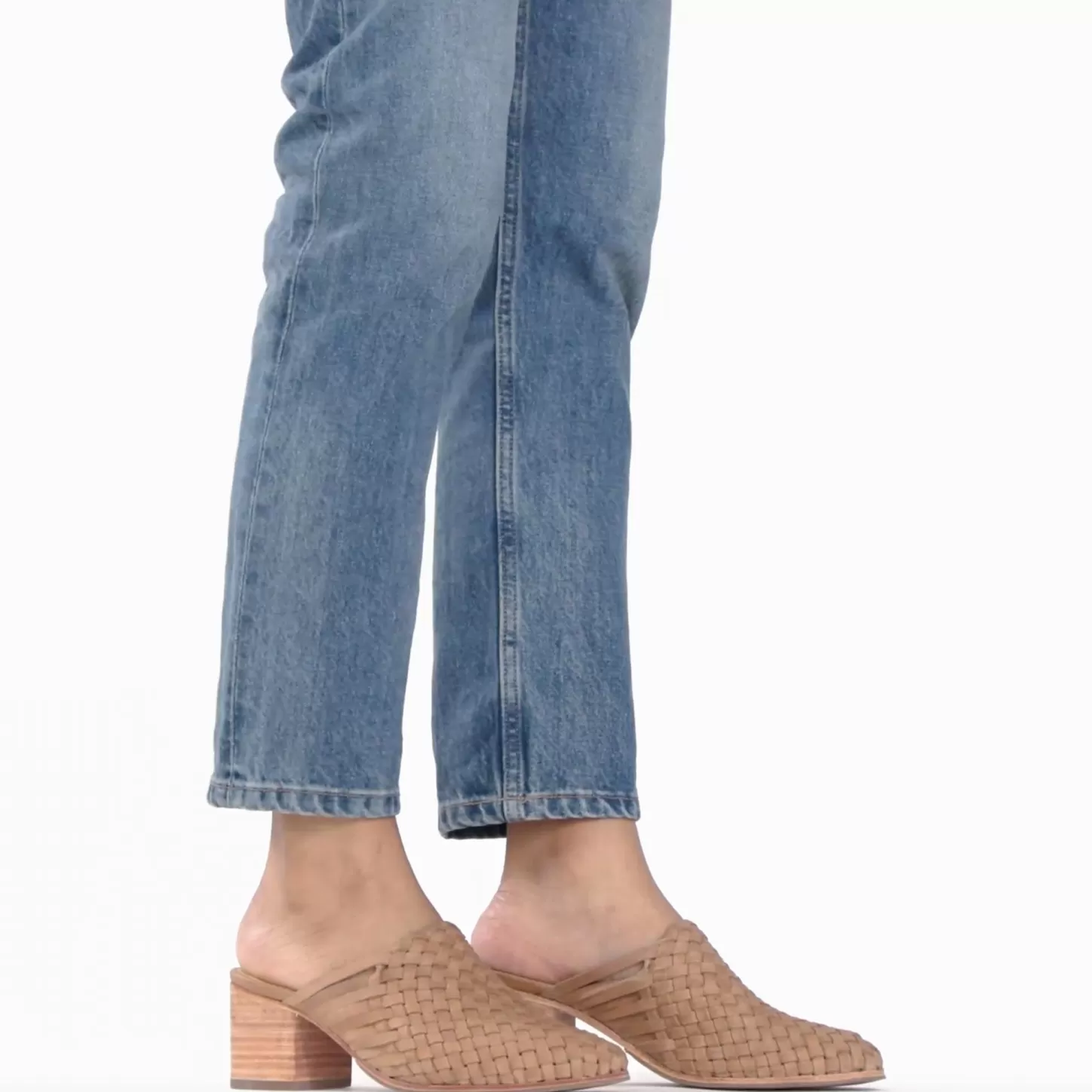 Mules-Nisolo All-Day Woven Heeled Mule Almond