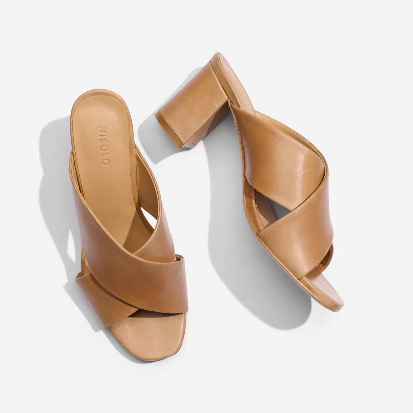 Mules-Nisolo Carina Cross Strap Mule Almond
