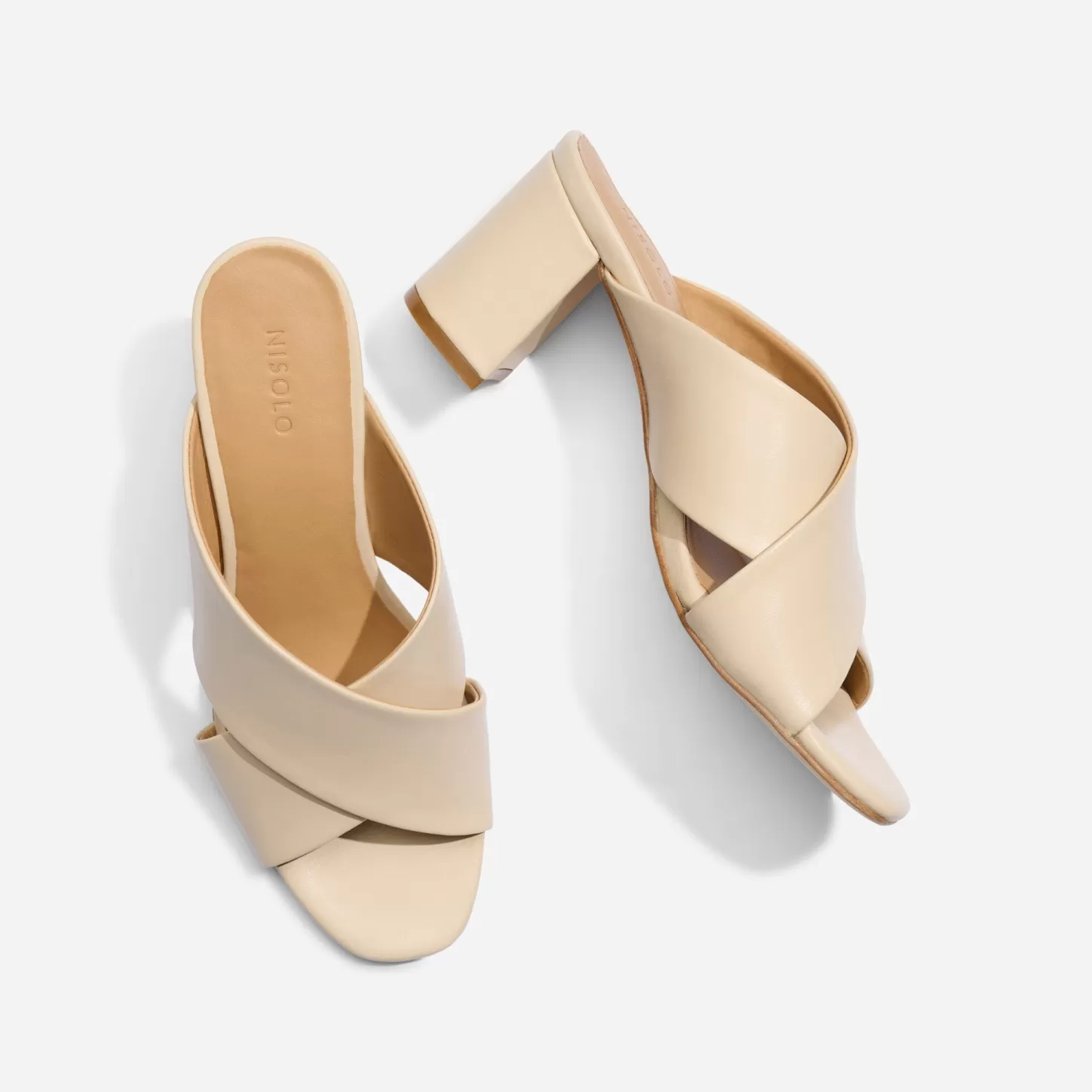 Mules-Nisolo Carina Cross Strap Mule Bone