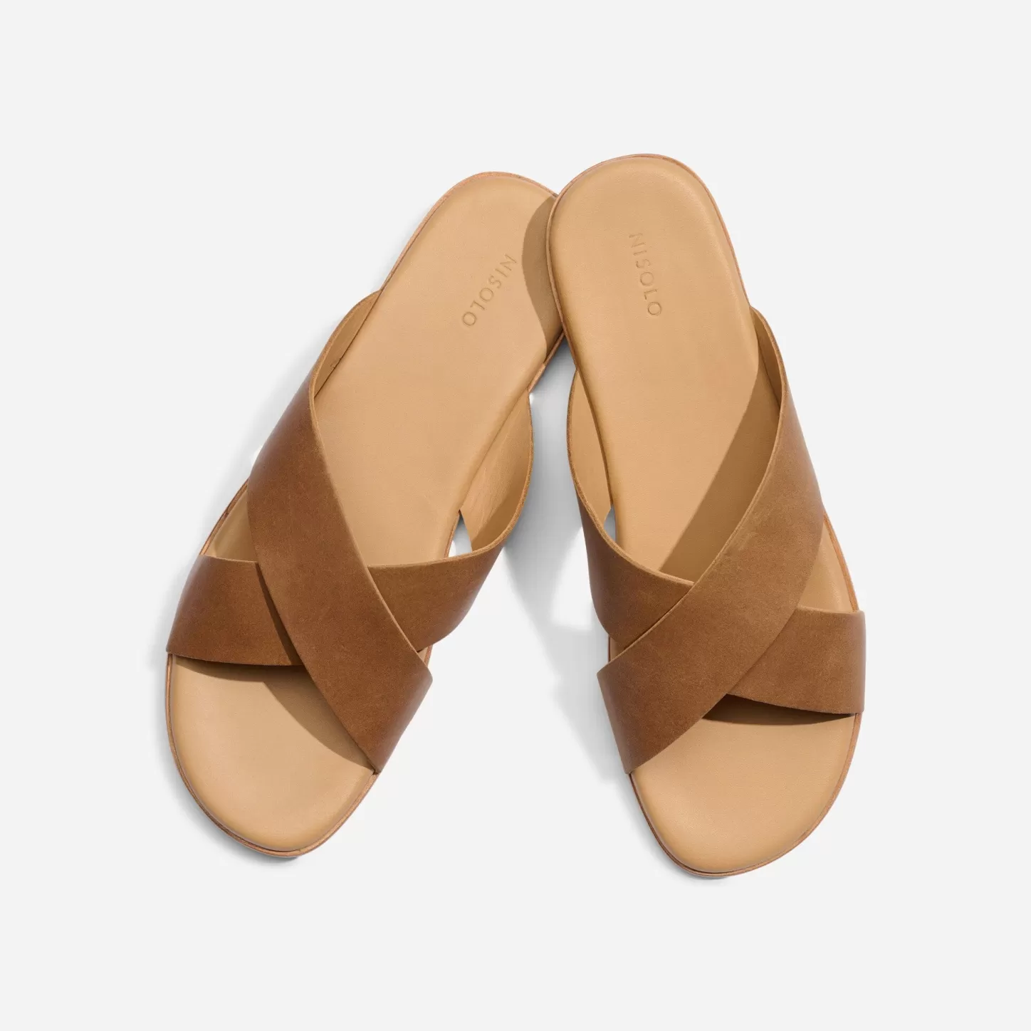 Sandals & Slip Ons-Nisolo Dante Cross Strap Sandal Tobacco