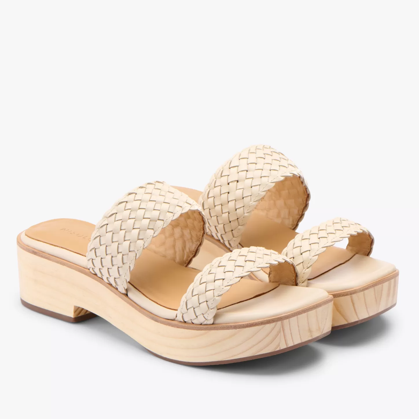 Sandals-Nisolo Ellie All-Day Clog Woven Bone