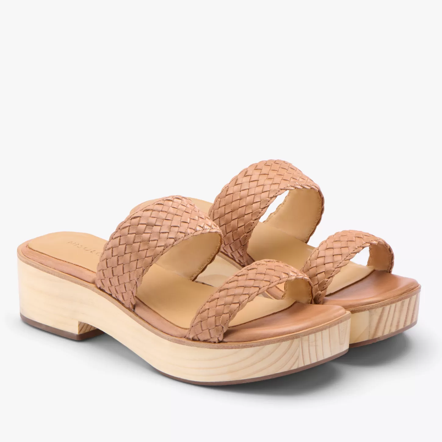 Sandals-Nisolo Ellie All-Day Clog Woven Almond