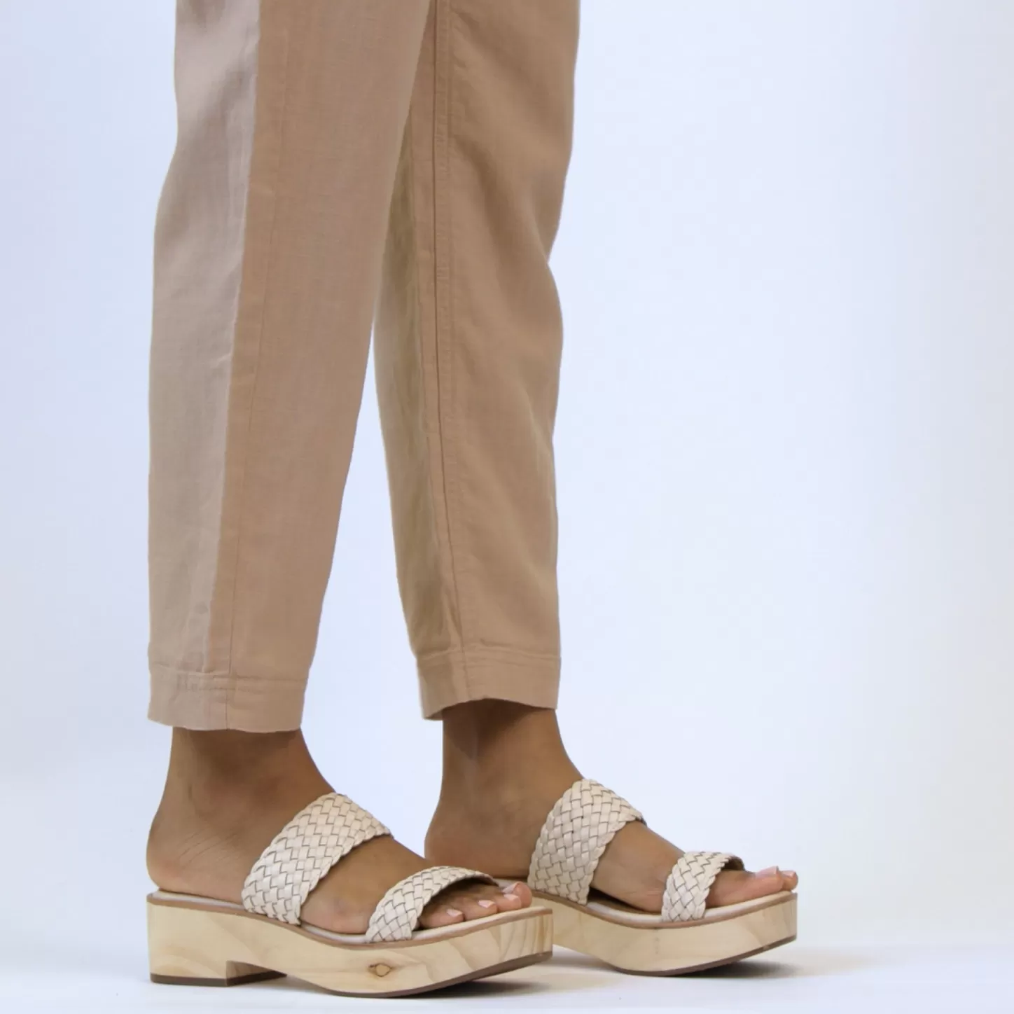 Sandals-Nisolo Ellie All-Day Clog Woven Bone