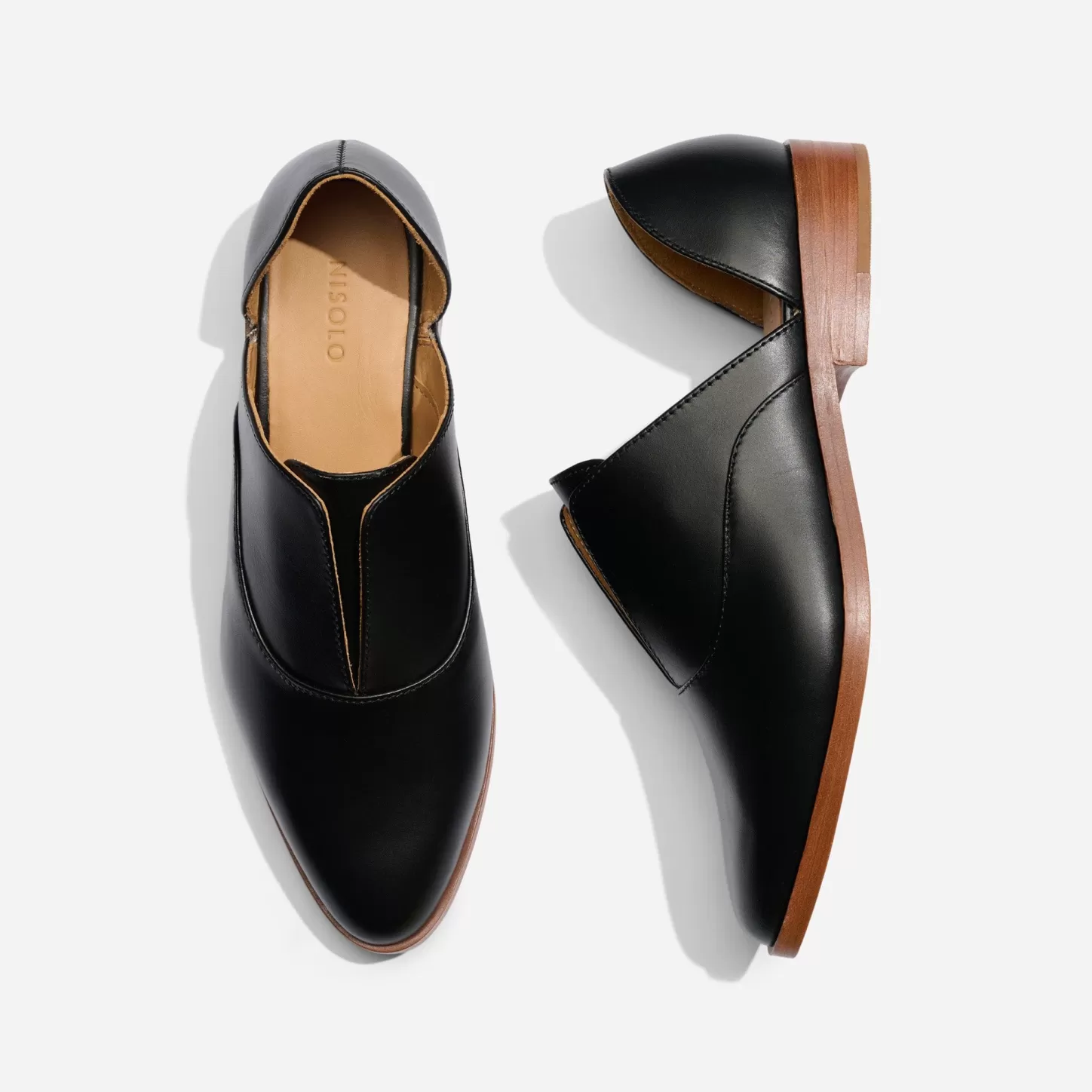Oxfords & Loafers-Nisolo Emma D'Orsay Oxford Black