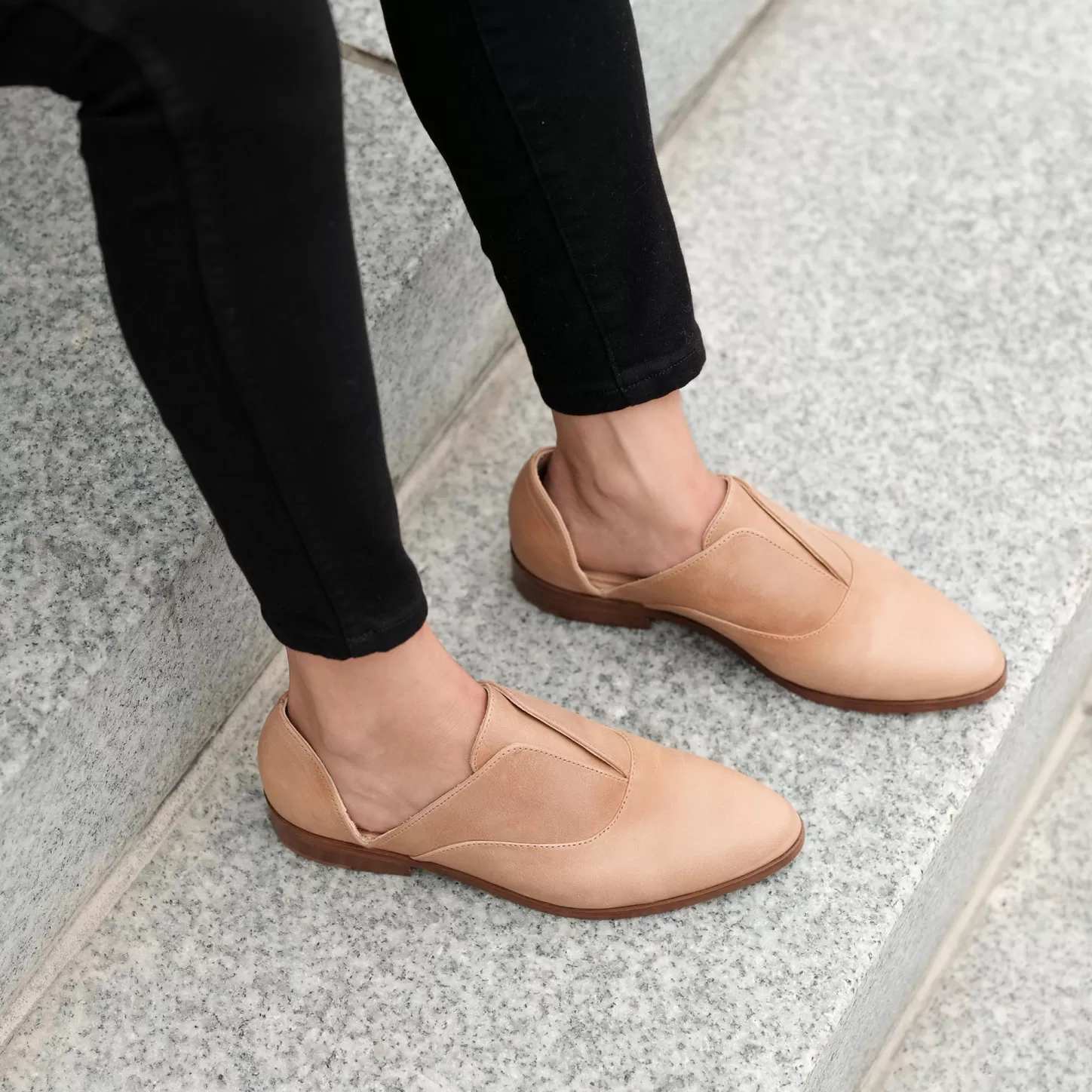 Flats & Slip Ons-Nisolo Emma D'Orsay Oxford Almond
