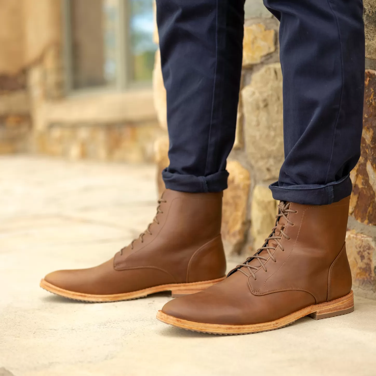 Boots-Nisolo Everyday Lace-Up Boot Brown