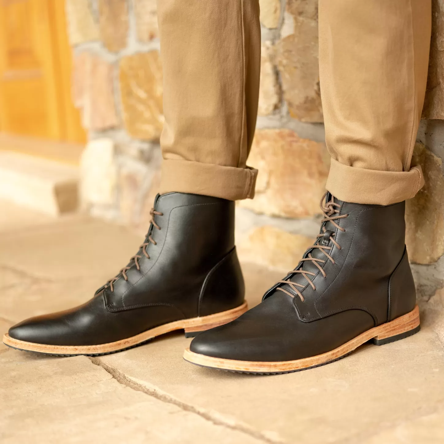 Boots-Nisolo Everyday Lace-Up Boot Black