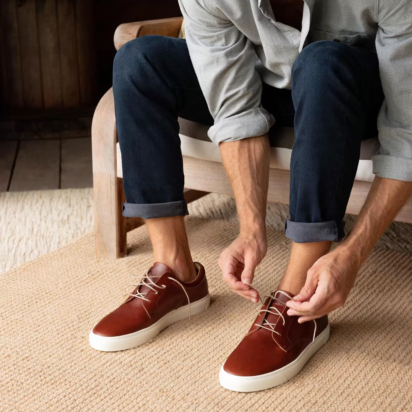 Sneakers-Nisolo Everyday Low Top Sneaker Brandy
