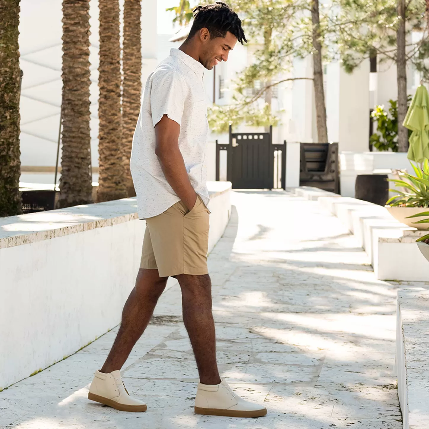 Sneakers-Nisolo Everyday Mid Top Sneaker Bone/Gum