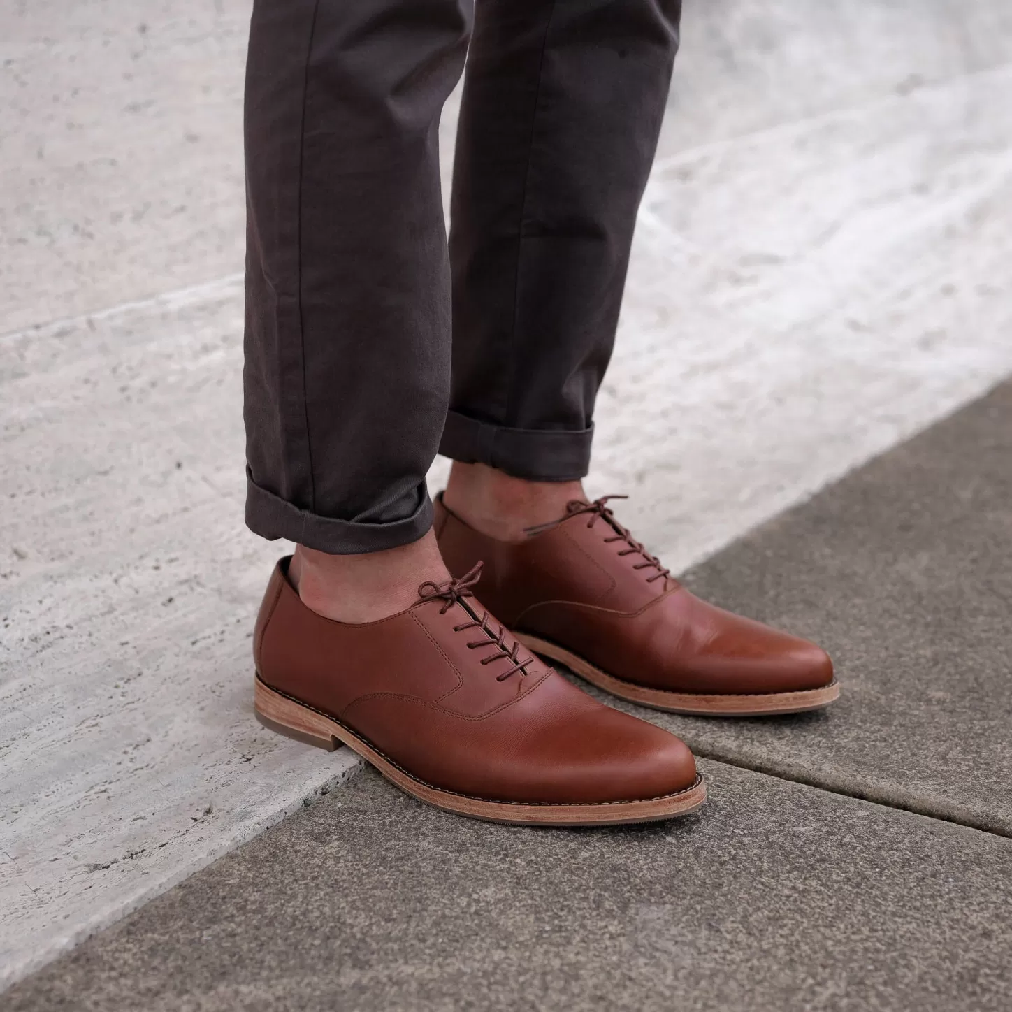 Oxfords & Loafers-Nisolo Everyday Oxford Brandy