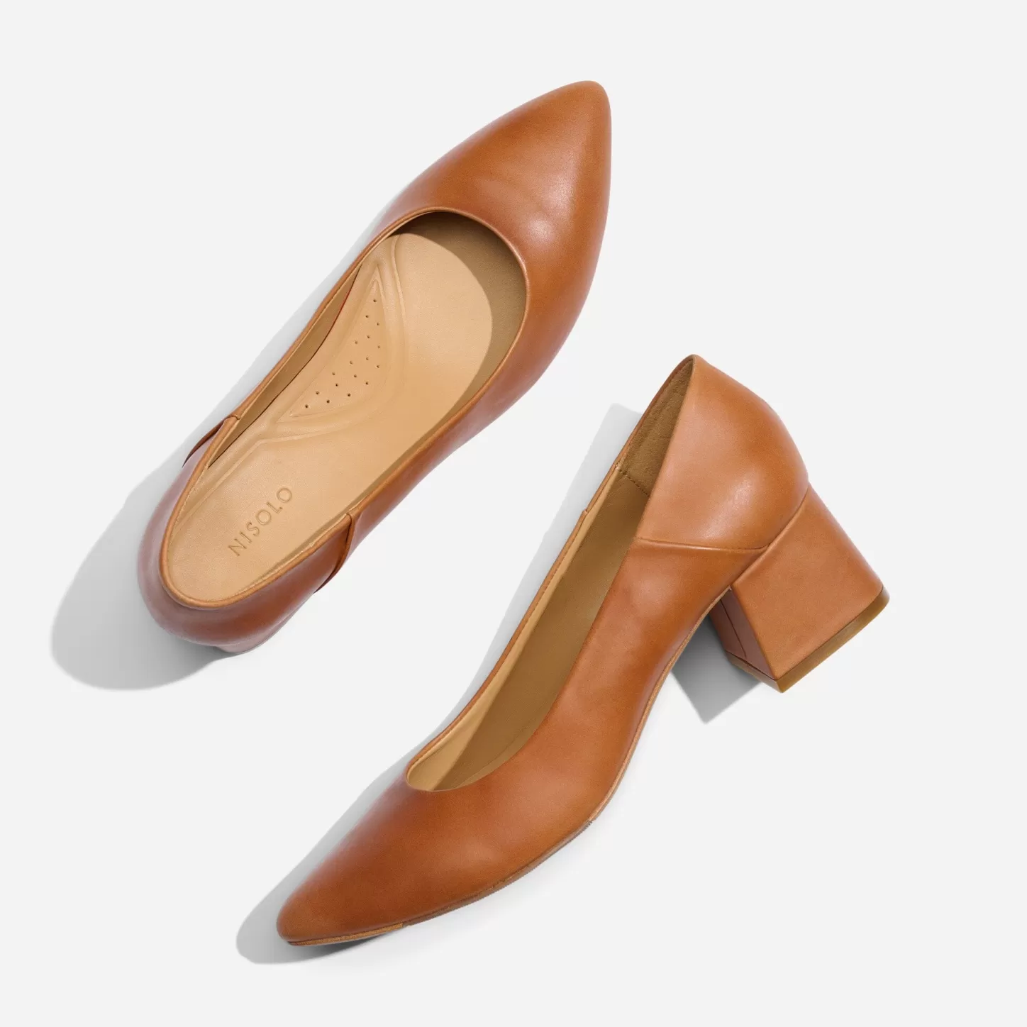 Heels-Nisolo Fiorela Go-To Mid Heel Caramel