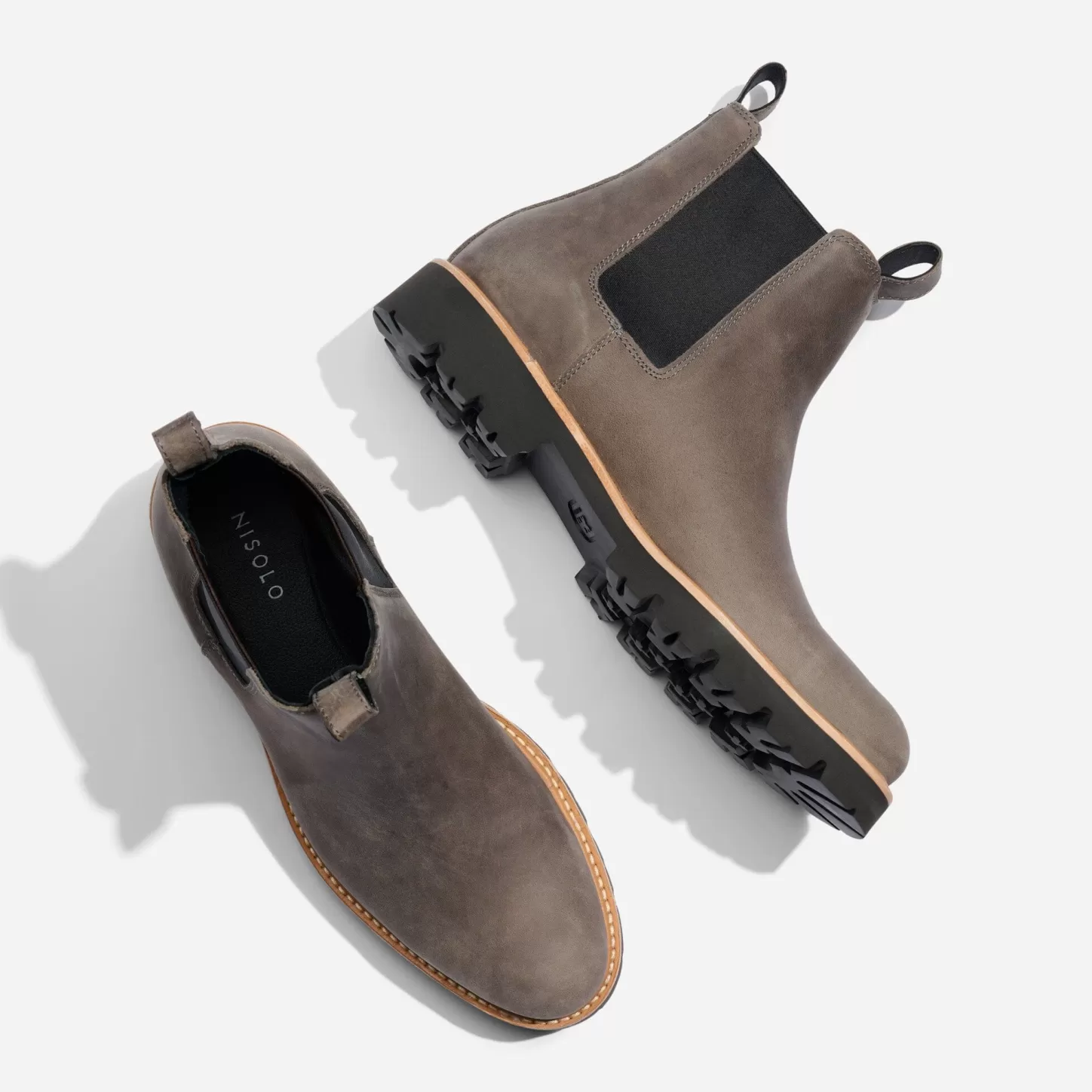 Boots-Nisolo Go-To Chelsea Boot Grey