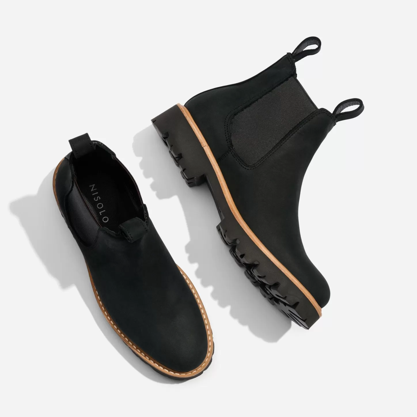 Boots-Nisolo Go-To Lug Chelsea Boot Black