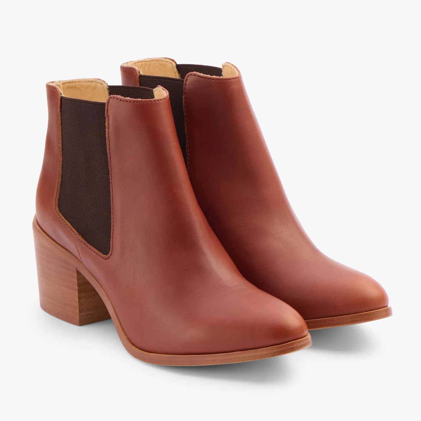 Heels-Nisolo Heeled Chelsea Boot Brandy