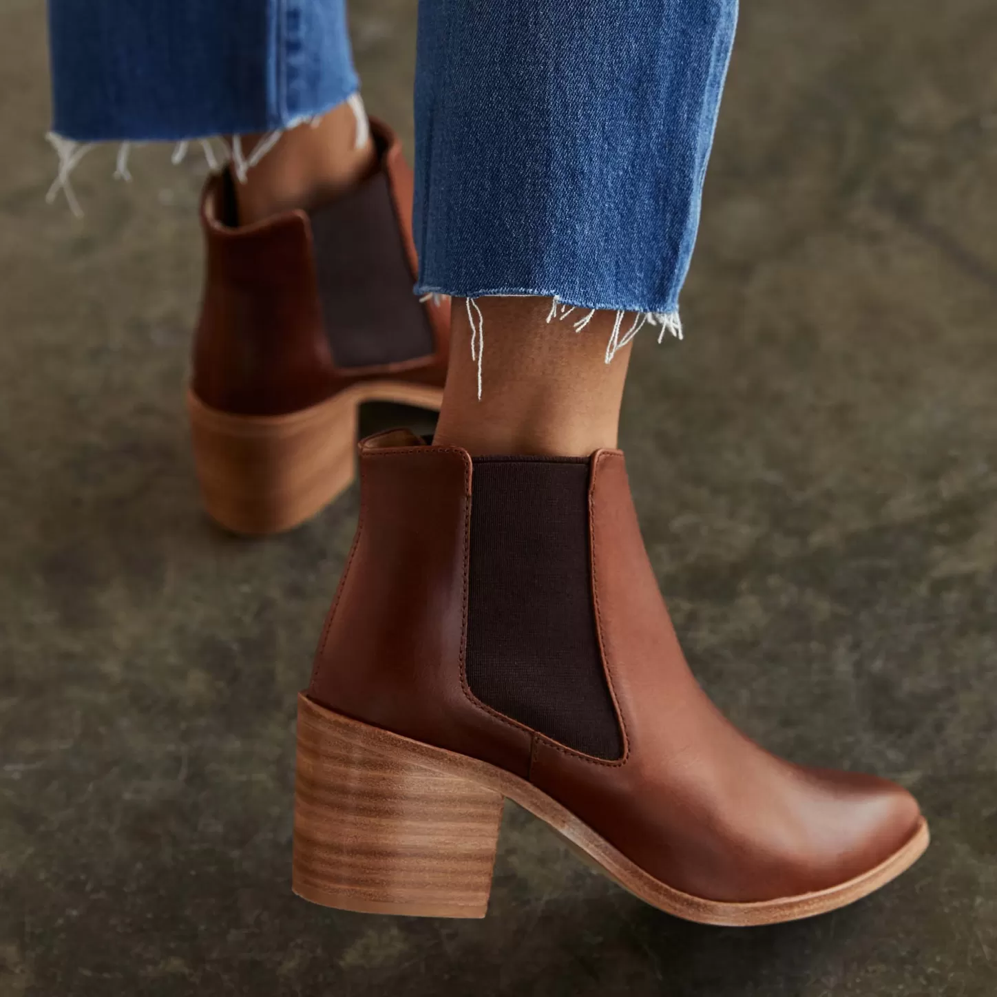 Boots-Nisolo Heeled Chelsea Boot Brandy