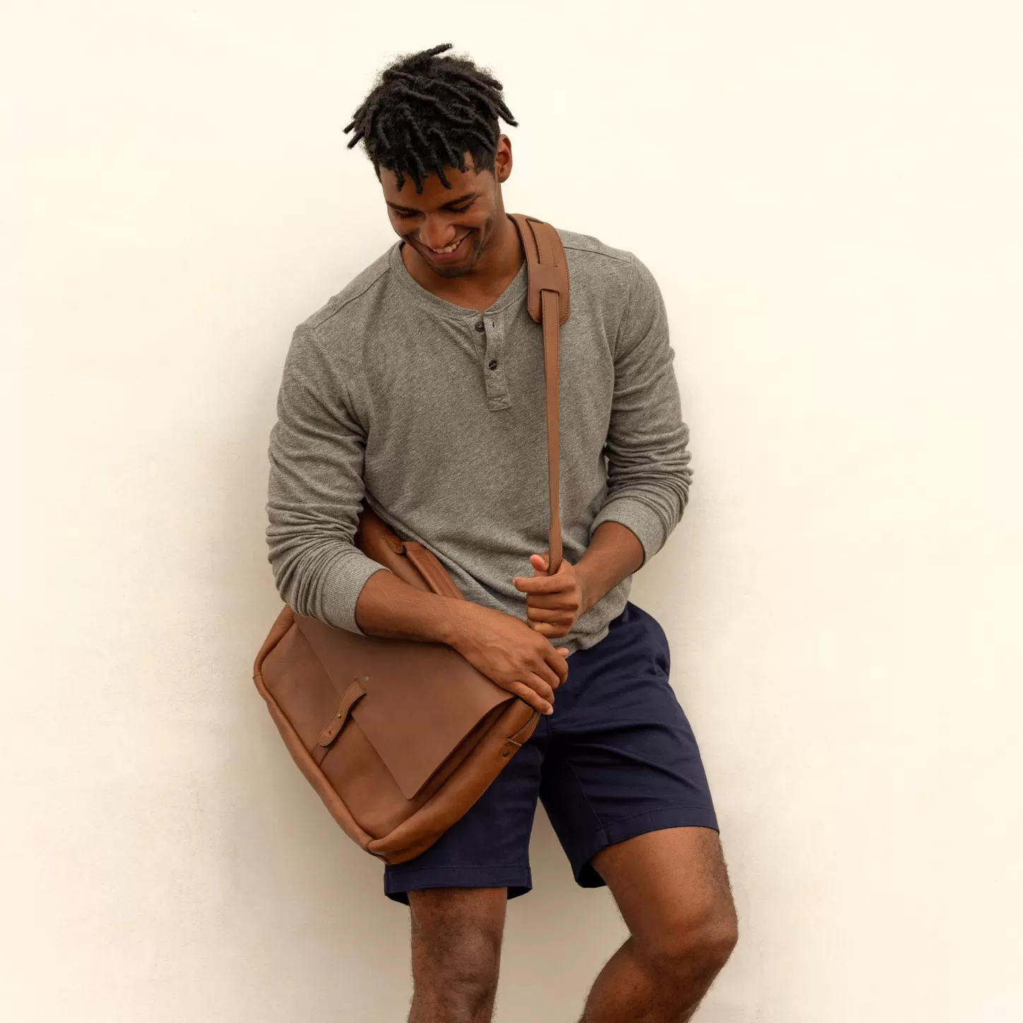 Bags & Wallets-Nisolo Loreto Messenger Bag Chestnut