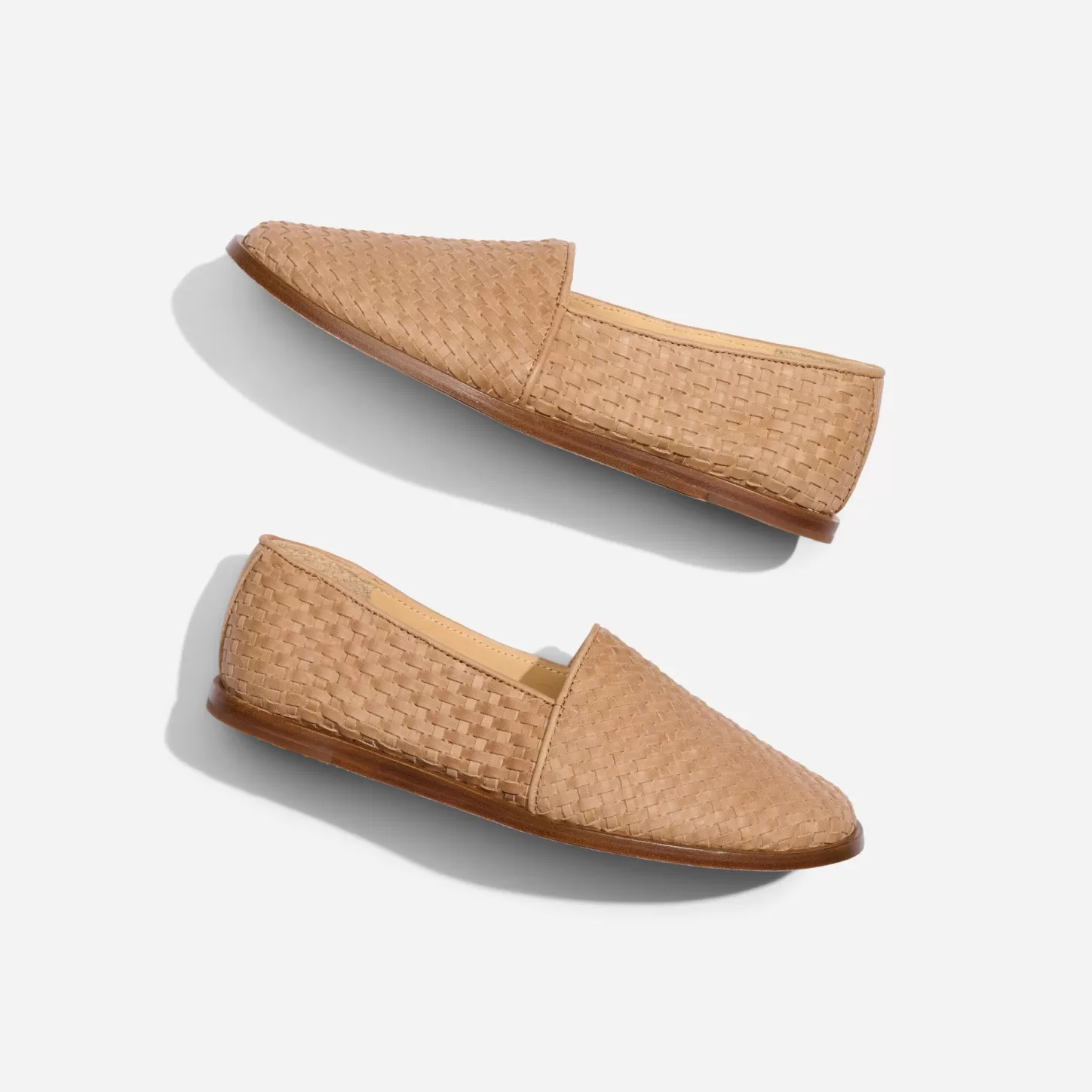 Flats & Slip Ons-Nisolo Mara Woven Slip On Woven Almond