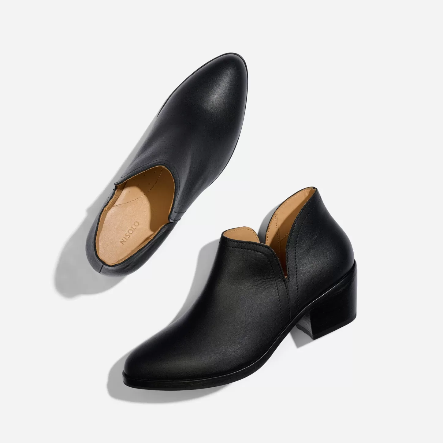 Boots-Nisolo Mia Everyday Ankle Bootie Black/Black