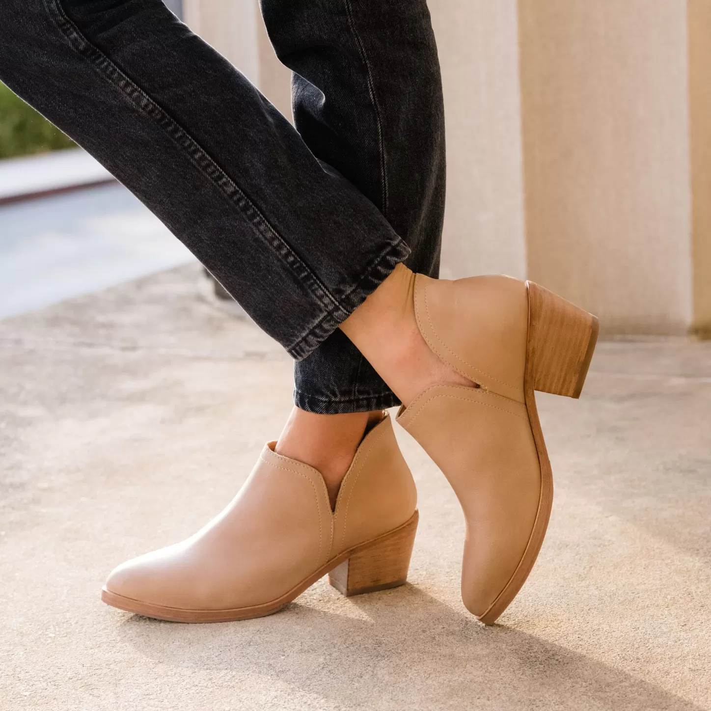 Boots-Nisolo Mia Everyday Ankle Bootie Almond