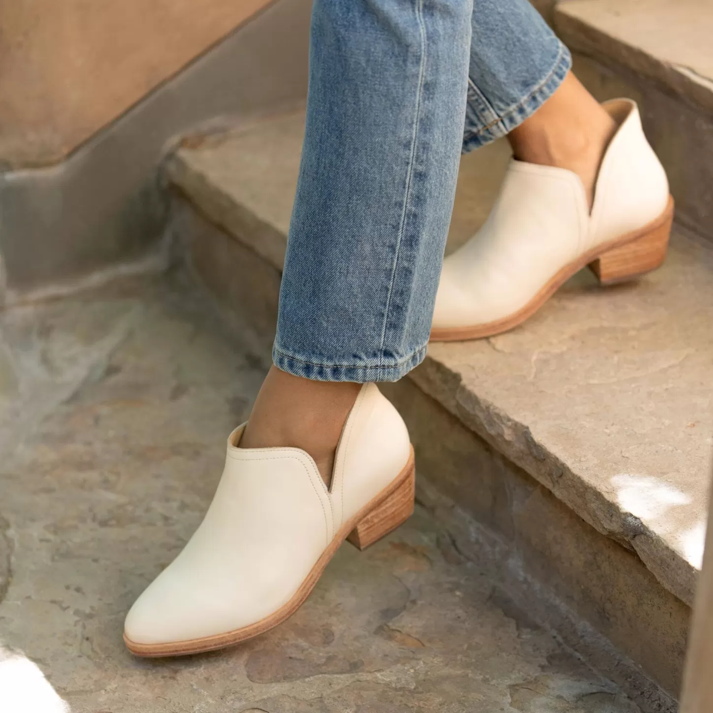 Boots-Nisolo Mia Everyday Ankle Bootie Bone