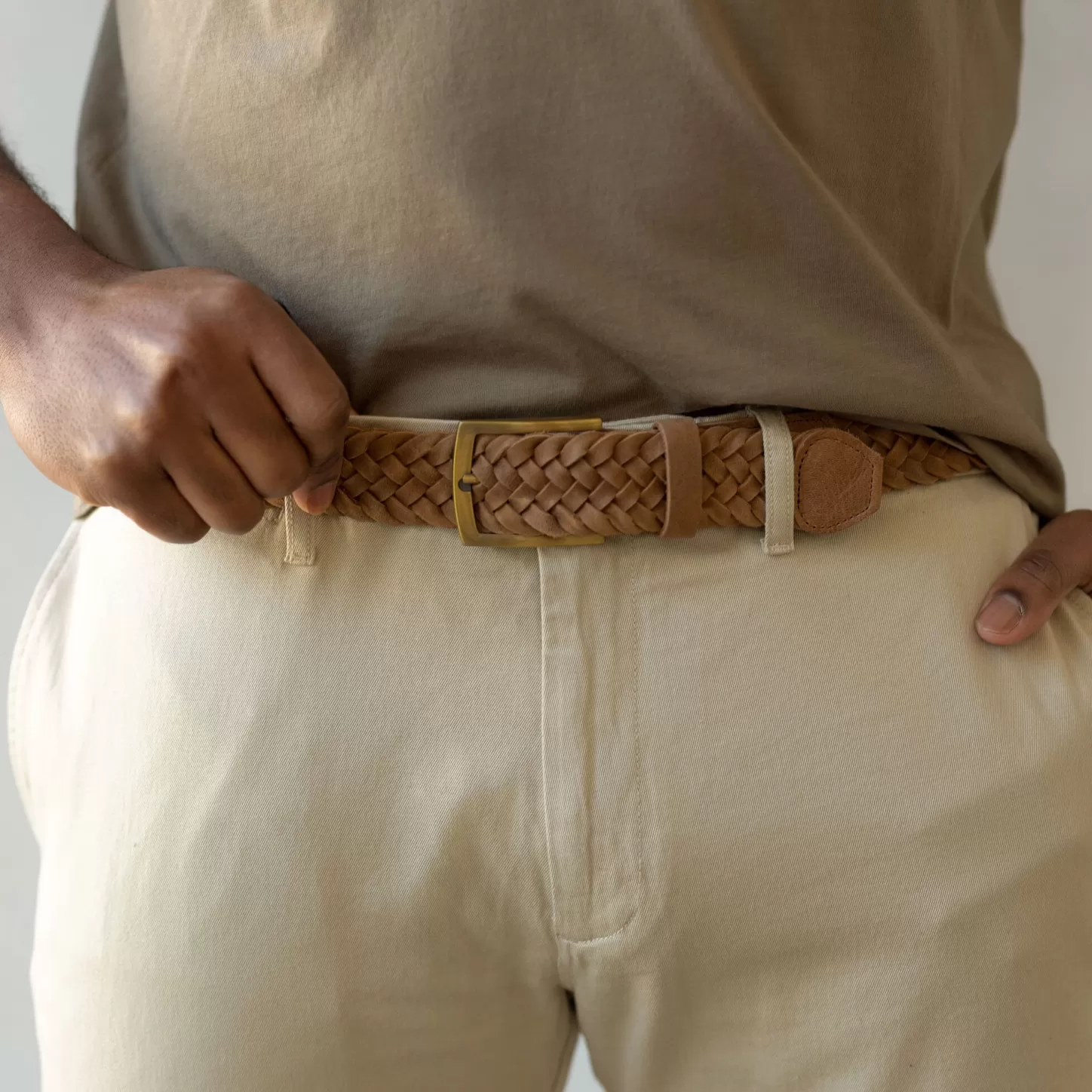 Belts-Nisolo Teyo Woven Belt Tobacco