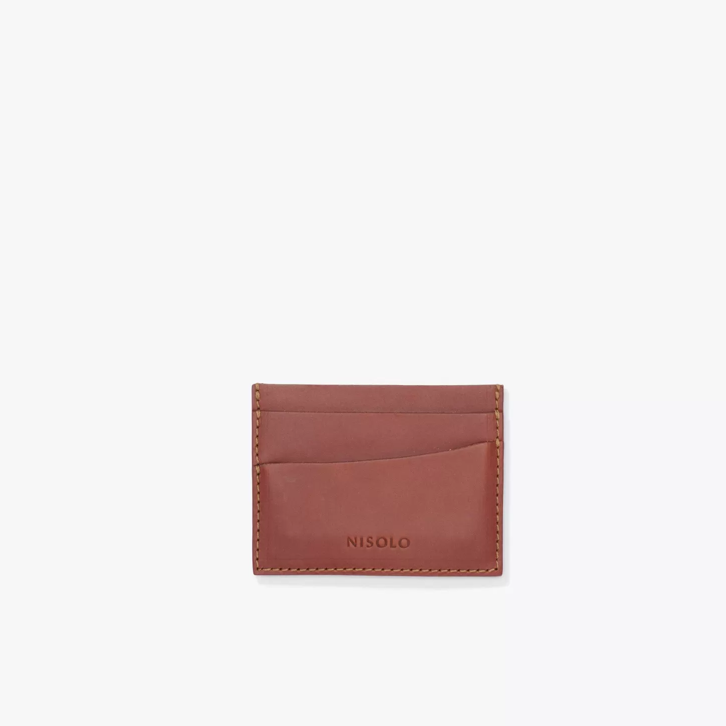 Bags & Wallets-Nisolo Upcycled Leather Card Case Brandy