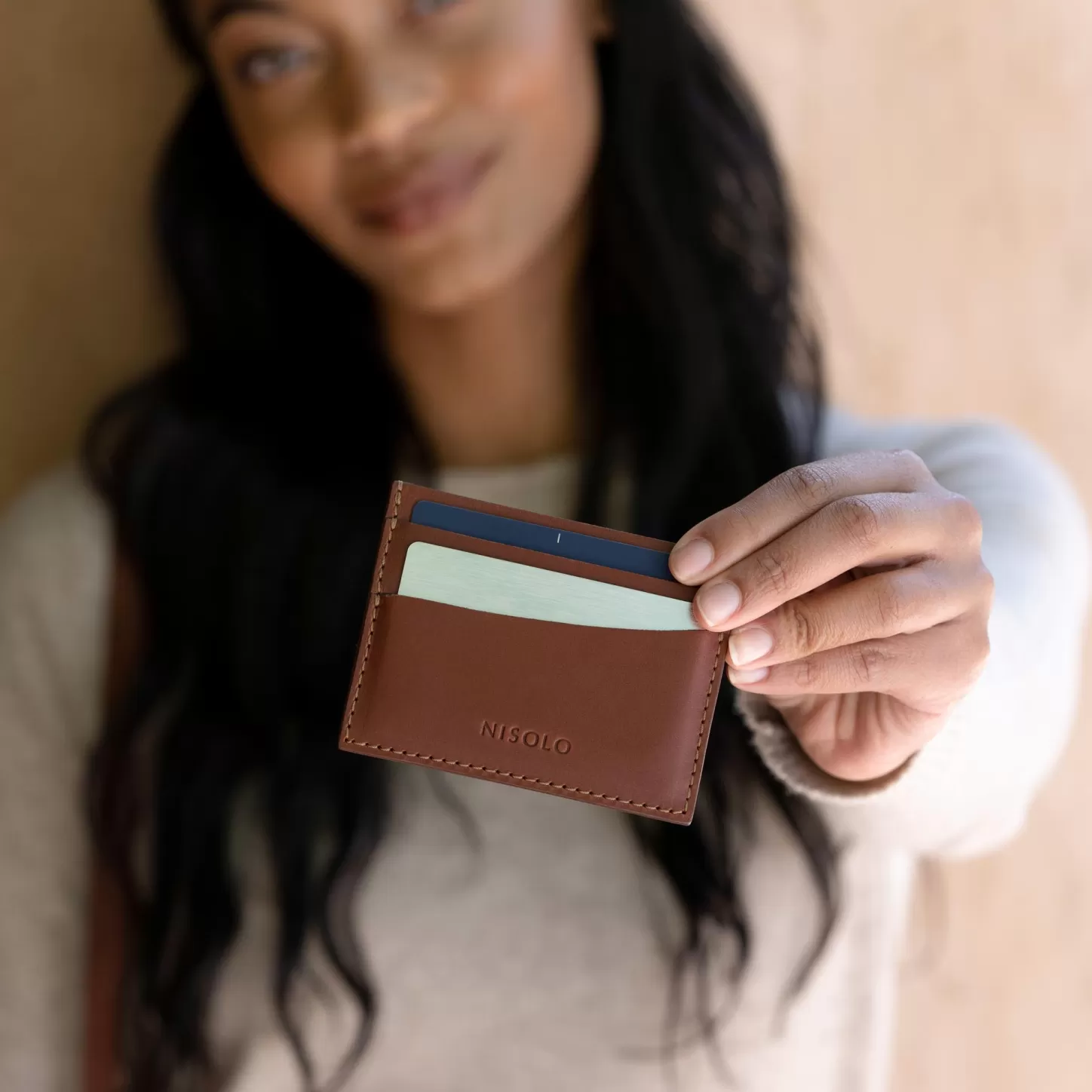 upcycled_leather_card_case_3-3.webp Bags & Wallets-Nisolo Upcycled Leather Card Case Brandy
